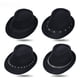 thumbnail image 4 of Sombrero de caballero, sombrero pequeño de otoño e invierno, sombrero para el sol para escenario para hombres y mujeres, sombrero de lana, sombrero de fieltro de lana sintética para jazz, 4 of 5