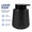 Black - Liquid Pump - Chubby - Smooth Surface, variant on BosilunLife 12 oz Liquid Soap Dispenser, Matte Ceramic Hand Soap Dispenser with BPA-free Pump, Bathroom Soap Dispenser for Countertop, Black