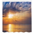 thumbnail image 3 of Ambesonne Nature Shower Curtain, Early Morning Sunrise, 69"Wx75"L, Blue and Orange, 3 of 5