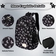 thumbnail image 3 of Large Capacity Backpack Student School Backpack Teen Lovely Bows Backpack, 3 of 8