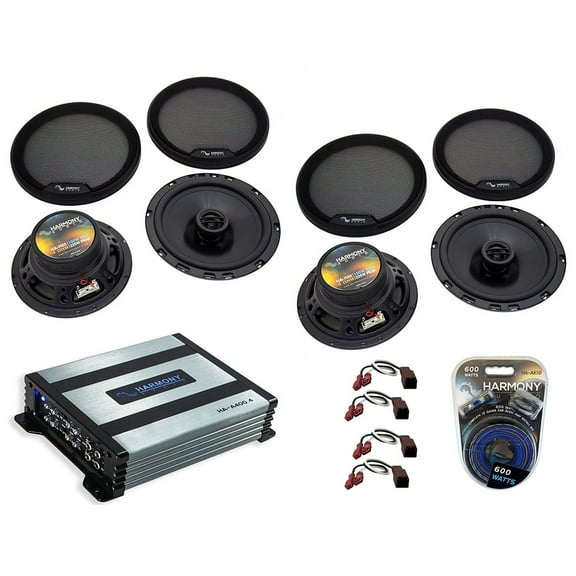 Harmony Master HA-65 Nissan Altima 02-16 6.5" 300W Speakers, 800W Sub Amp & 10 Gauge Amp Kit
