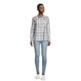 thumbnail image 5 of Time and Tru Women's Button Down Flannel Shirt with Long Sleeves, Sizes XS-3XL, 5 of 5