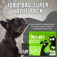 thumbnail image 3 of PET N PET Dog Poop Bags, 1080 Count, Unscented, 41% Plant-Based USDA Certified, Leak-Proof Dog Waste Bags, 8 x 15 Inches, Black, 3 of 7