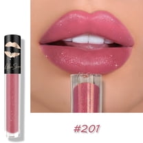 Lip Gloss, Matte Lip Glaze, Multi-Color Crystal Diamond Lipstick with Fine Flash Glitter, Moist and Shiny High-End European Style Lip Makeup Tool