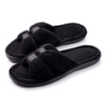 thumbnail image 2 of Roxoni Woman's Spa Thong Flipflop Slippers in Fun Chic Embroidered Colors Large, Black, 2 of 4