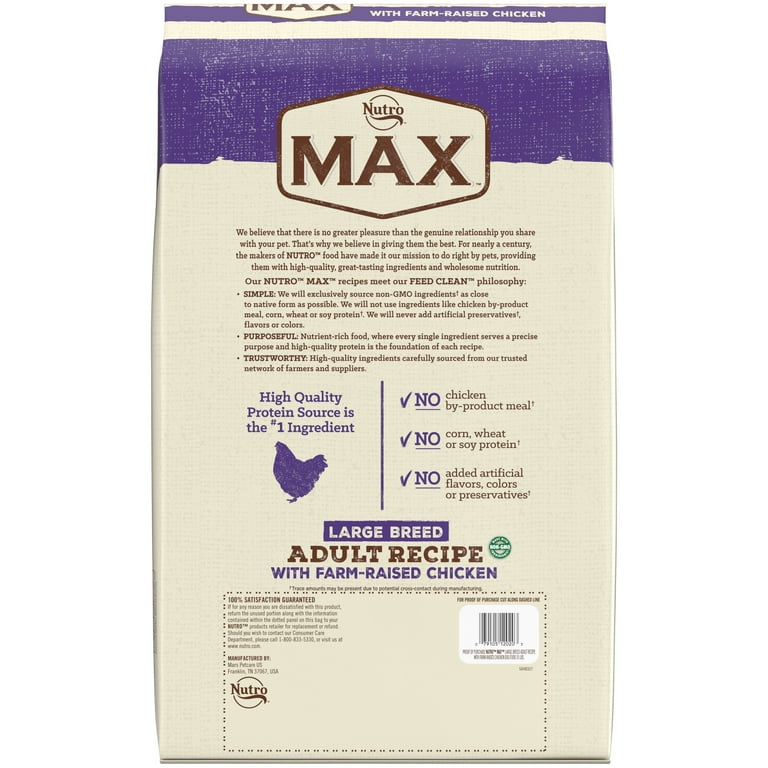Nutro max large breed sale