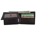 thumbnail image 3 of Swiss Marshall Premium Leather Men's Bifold Fixed ID Flap Card Holder Wallet, 3 of 36