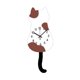 thumbnail image 2 of Reloj de Pared Colgante con Diseño de Gato de Dibujos Animados, Acrílico, Moderno, Decorativo, de 17,1 X 43,1 Cm, para Comedor, Multifuncional Marrón, 2 of 9