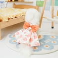 thumbnail image 4 of CSChome Robe pour Animaux 1 Ensemble avec Laisse et Cravate Design Ultra-Mince Jupe Imprimée Fleurie Vêtements en Peluche, 4 of 7