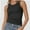 Black, variant on Women's Crew Neck Tank Tops Breathable Slim Fit Sleeveless Design Trendy Going Out Tops