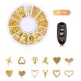 thumbnail image 1 of Manicure Decorations Moon Stars Rivet Japanese Hollowed-Out Alloy Nail Decorative Rivet, 1 of 7