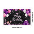 thumbnail image 3 of Happy Birthday Banner with Balloons Hearts Champagne High Heels and Gifts Background Backdrop Party Decoration Supplies for Birthday Party Photography Props and Event Decorations, 3 of 7