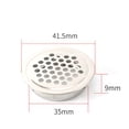 thumbnail image 4 of 10 Pcs Grille d'Aération en Acier Inoxydable / Prise de Ventilation en Métal pour Armoire/penderie, 4 of 8