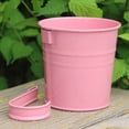 thumbnail image 2 of Flower Pot Detachable Metal Iron Bucket Shape Wall Hanging Planter with Hook Home Decor-Pink,One Size, 2 of 8