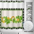 thumbnail image 2 of No Hook Shower Curtain, St. Patrick's Day Shower Curtains for Bathroom with See Through Top Window, Spring Green Irish Lucky Clovers Plaid Waterproof & Washable Bath Curtain Standard 72"x72", 2 of 9