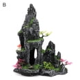 thumbnail image 2 of Flmtop Resin Simulation Mountain Rockery Aquarium Ornament Fish Tank Landscape Crafts, 2 of 9