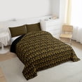 thumbnail image 3 of Feelyou Adult Boho Damask Queen Comforter Set, Gold Life Tree Bedding Comforter Set, 3pcs, 3 of 8
