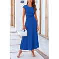thumbnail image 3 of PRETTYGARDEN Women's 2 Piece Summer Outfits Dressy Casual Knit Short Sleeve Crop Top High Waist Midi Skirt Set, 3 of 8