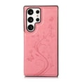 thumbnail image 3 of Allytech Wallet Case for Galaxy S24 Ultra, Floral Butterfly Embossed Slim Fit Cards Holder Stand Shockproof Anti-Scratch Bumper Wallet Case Cover for Samsung Galaxy S24 Ultra - Pink, 3 of 7
