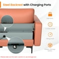 thumbnail image 5 of Costway Modular L-shaped Sectional Sofa with  Reversible Chaise & 2 USB Ports Coral Pink, 5 of 11