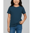 thumbnail image 3 of Real Essentials 5 Pack: Girls' Cotton Short Sleeve Crew Neck T-Shirt - Athletic Tee Shirt for Teens Kids Youth (Ages 4-16), 3 of 5