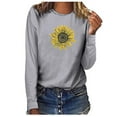 thumbnail image 1 of Pompotops T-shirt Décontracté Imprimé pour Femmes Col Rond Manches Longues Blouse, 1 of 4