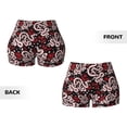 thumbnail image 5 of Kdxio Snake And Rose Print Workout Shorts for Women Seamless Soft Smooth Gym Yoga Scrunch Active Shorts, 5 of 9