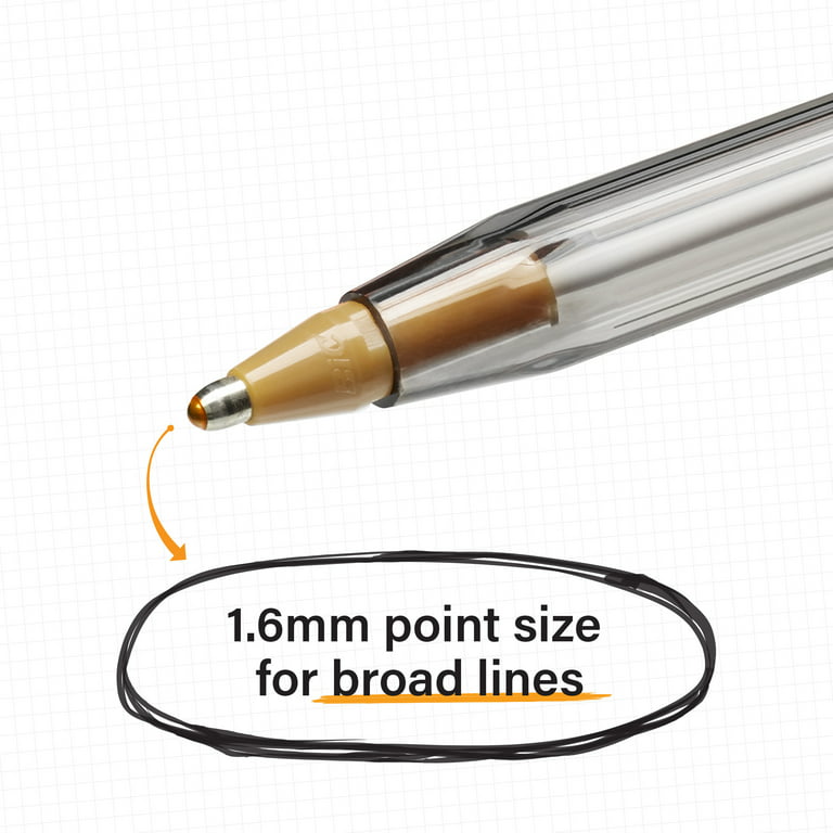 BIC Cristal Xtra Smooth Ballpoint Pen, Medium Point (1.0mm), Black, For  Ultra-Smooth Writing, 24-Count