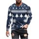 thumbnail image 2 of Blusas y camisas de manga larga con cuello redondo para hombre Blusa de manga larga con cuello redondo y estampado navideño para hombre Blusa de poliéster para hombre, 2 of 4