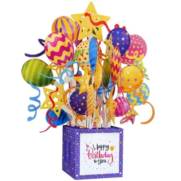 WaaHome Happy Birthday Cards Pop Up Birthday Card 3D Birthday Pop Up Cards for Women Birthday Gifts Unique Birthday Cards for Mom Daughter Grandma Sister Friends Funny Birthday Cards with Envelope