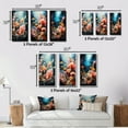 thumbnail image 4 of Designart "Aquariums captivate Waters Pointillism" Aquariums Framed Wall Art Set Of 3 - Coral Aquariums Frame Canvas Set For Living Room Decor, 4 of 7