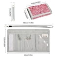 thumbnail image 3 of JIALIOU Nylon Trifold Card Wallet with ID Window Zipper Pocket for Men Women Teen Pink Clastic Gemstone, 3 of 7