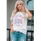 thumbnail image 3 of ABPHQTO Camiseta blanca con gráfico FREEDOM Eagle Flag Print 1776 para mujer, 3 of 5
