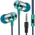 thumbnail image 2 of Faaeal 3.5Mm Wired Earphone With Microphone Wire-Controlled In-Ear Headphone For Music Sport In Ear Monitor Earbud Headset blue Mingyqi, 2 of 8