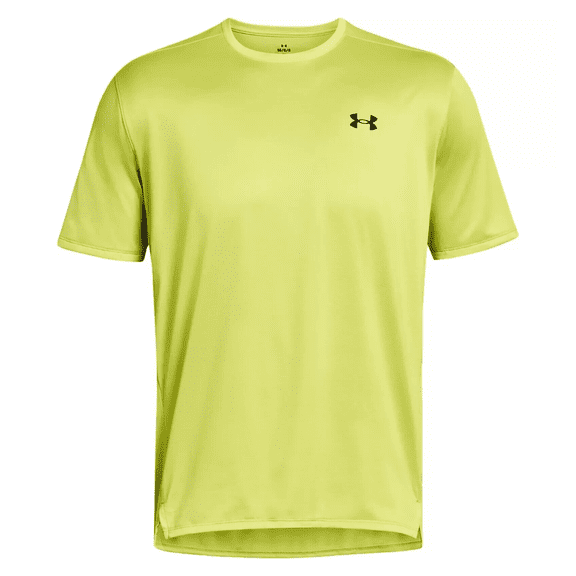 Under Armour Mens Size L Tech Vent T-Shirt Lime Yellow Black UA Logo NEW