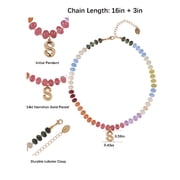 Time and Tru Goldtone Multicolored Bead Initial S Necklace