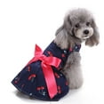 thumbnail image 6 of YUEHAO Dog Skirts for Small Dogs Girl Cute Pet Print Bow Skirt Breathable Summer Sleeveless Shirt Comfortable Dog Shirt Breathable Dog Pet Dog Clothes (Navy, L), 6 of 8
