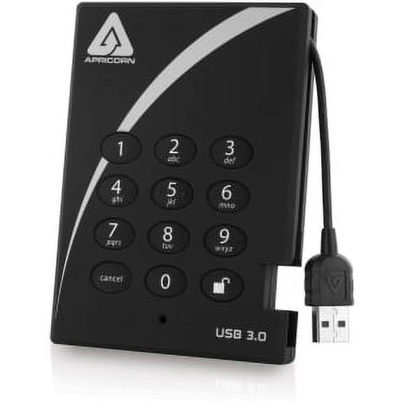 256GB PADLOCK SECURE SSD USB 3.0 256BIT AES/XLS ENCRYPT HDD TAA