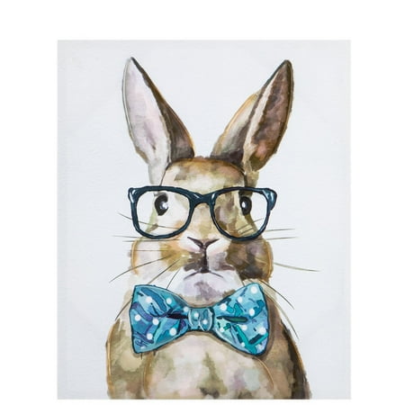 Download Bunny With Glasses and Bow Canvas Wall Decoration Home ...