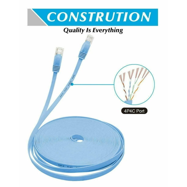 Cablevantage Cat6 Cat6 Flat Rj45 Ethernet Lan Network Patch Cable For Pc Mac Laptop Ps3 Ps4 Xbox Internet Router Blue 3ft 6ft 10ft 15ft 25ft 30ft 50ft 75ft 100ft 150ft 0ft Blue Cablevantage Cat6 Cat6 Flat Rj45 Ethernet Lan Network Patch Cable For Pc Mac Laptop Ps3 Ps4 Xbox Internet Router Blue 3ft 6ft 10ft 15ft 25ft 30ft 50ft 75ft 100ft 150ft 0ft Blue
