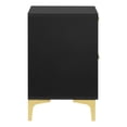 thumbnail image 4 of HomeStock French Flair Jet Black 21.75 x 15.75 x 24.75 inch Nightstand with 2 Drawers Gold Handles and Bracket Legs for Glamorous Appeal, 4 of 10