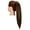 Dark brown mix light auburn, variant on DODOING 20/24/28 Inch Hair Pieces Clip in Ponytail Extension Wrap Around Long Straight/Wavy Curly Pony Tail Hair Fluffy Synthetic Hairpiece for Women