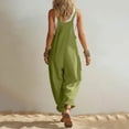 thumbnail image 3 of Women's Fashionable Casual Loose-Fit Plain Sleeveless Jumpsuit With Patch Pockets, Size S-2XL, 3 of 5