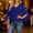 Blue, variant on Qiggri Women Blouses Ruffle 3/4 Sleeve Sequin Top V Neck Double Layer Tunic Comfortable Tunic Dressy Casual Lightweight Summer Fall Outfit 2026 Fashion L