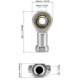 thumbnail image 4 of 2 Piezas de Rodamiento Esférico XCF M8 x 1,25 Autolubricante con Rosca Hembra, 4 of 4