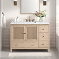 thumbnail image 4 of Alaterre Furniture Lucca 48 Inch Bathroom Vanity Without Sink (Natural), 4 of 11