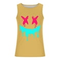 thumbnail image 5 of UVEASISHA Mens Sleeveless Muscle Shirts Funny Smiley Face Graphic Gym Tank Tops Summer Casual Athletic Running Shirt Cool Streetwear Workout Tanks Yellow 4XL, 5 of 6