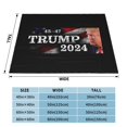 thumbnail image 5 of 45 47 Manta polar con la bandera estadounidense Donald Trump 2024, súper suave y acogedora, manta de franela ligera y cómoda, mantas de felpa cálidas para sofá, sofá y cama, 5 of 5