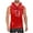 Red, variant on Men’s Glossy Vintage Faux Leather Metallic Full Zip Hipster Hooded Vest Tank Sleeveless Jacket Shiny Slim Fit Stretch Top Wetlook Club Party Black