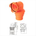 thumbnail image 4 of 4.5m Telescopic Sewage Pipe Joint 90 ° Sewage Hose Rotary Elbow Joint Connected to Sewage Pipe RV Sewage Valve,1 x Hose connector (with cover),Photo Color, 4 of 5